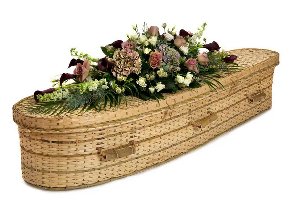 Bamboo Teardrop Coffin - Barringtons Funerals - Bishops Stortford